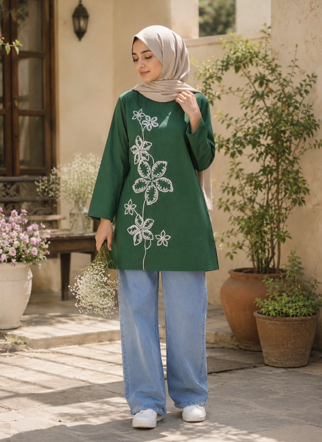 Women Embroidered Short Kurti