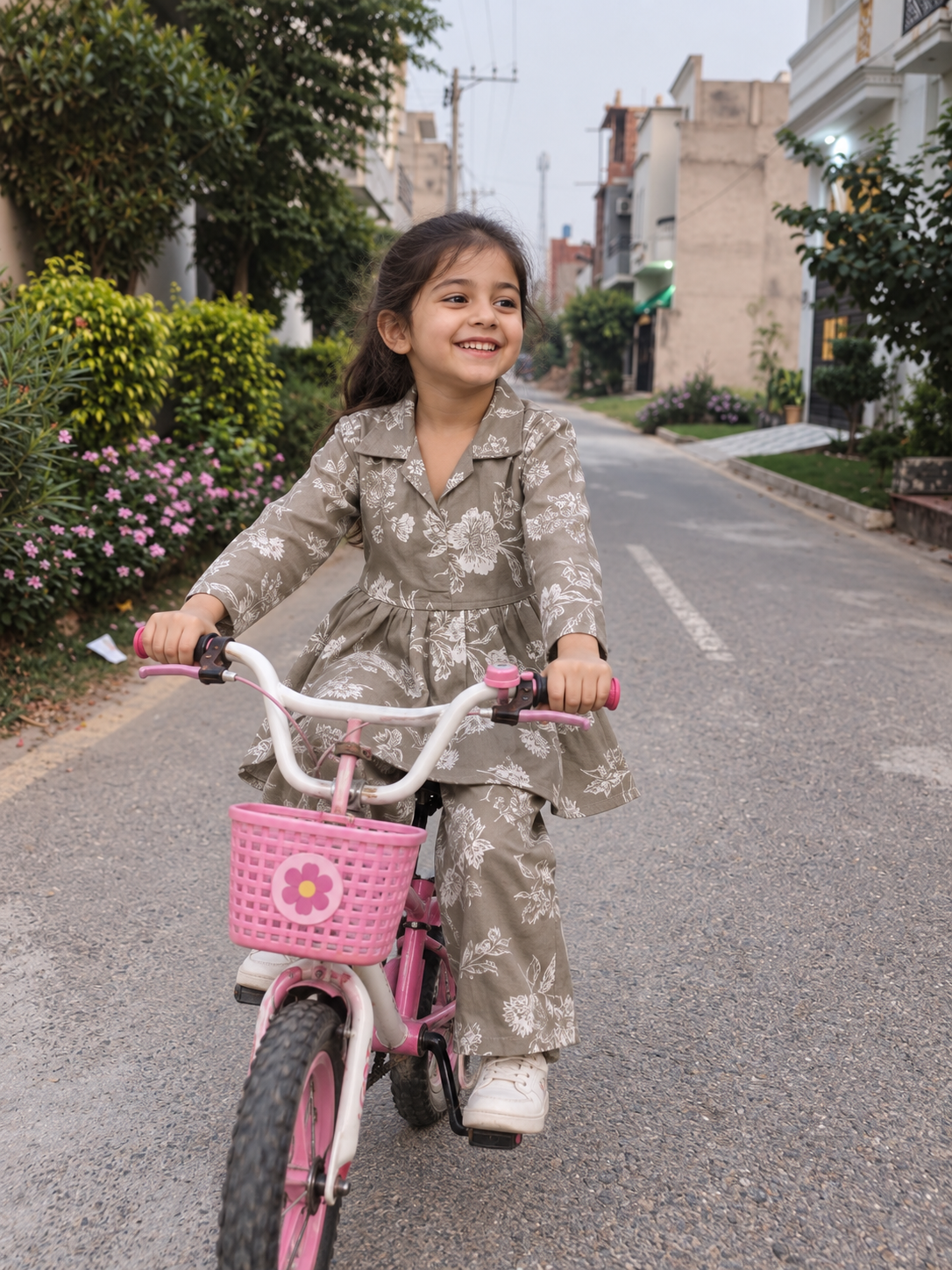 VEXI Girls' Floral Winter Co-ord Set