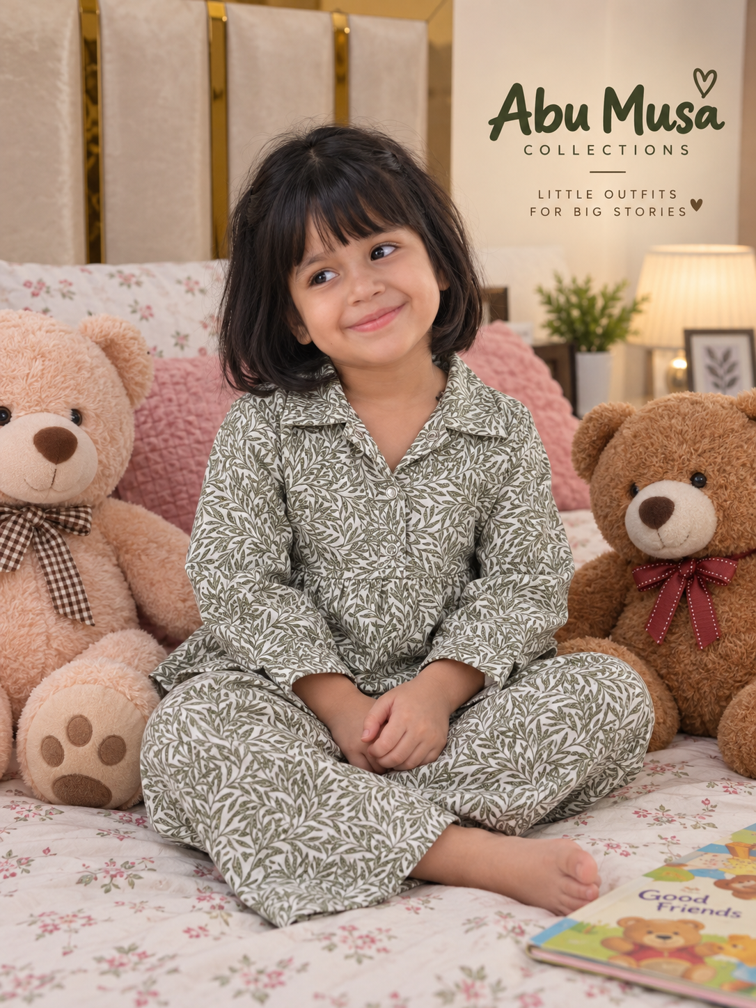 VEXI Girls' Floral Winter Co-ord Set