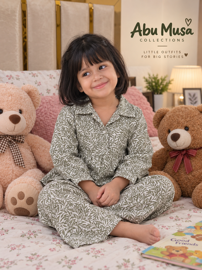 VEXI Girls' Floral Winter Co-ord Set