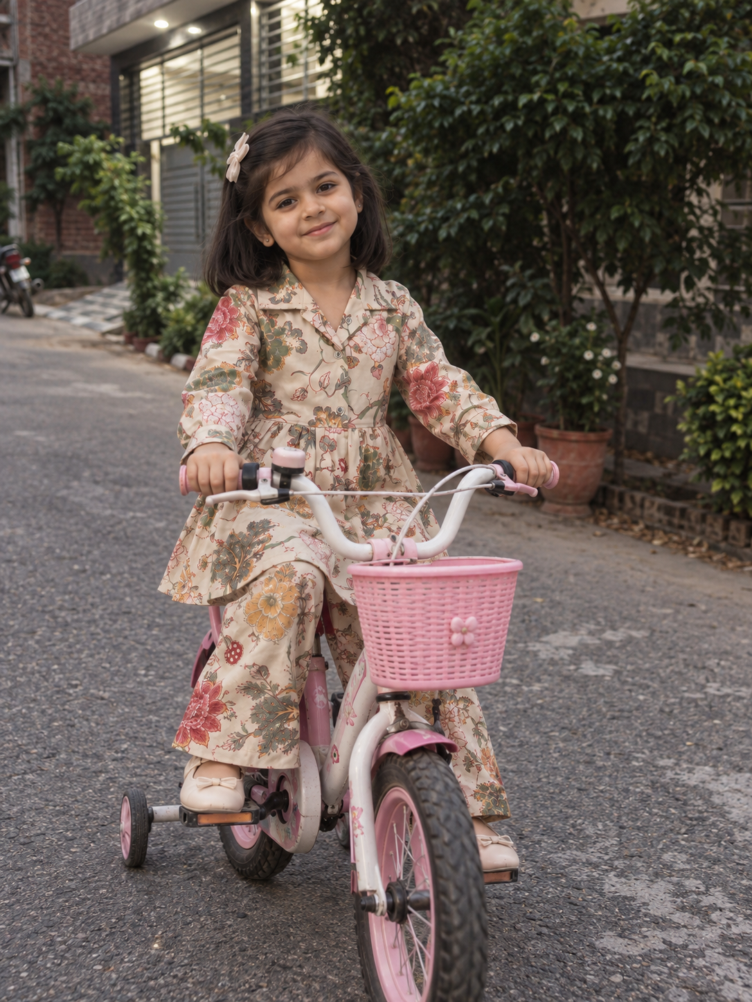 VEXI Girls' Floral Winter Co-ord Set