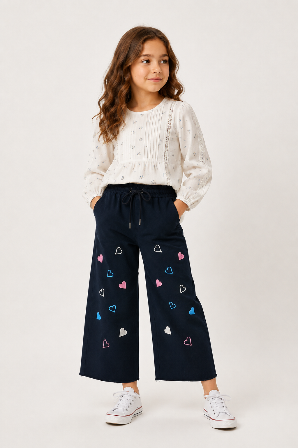 Little Girls Embroidered Jeans Pant