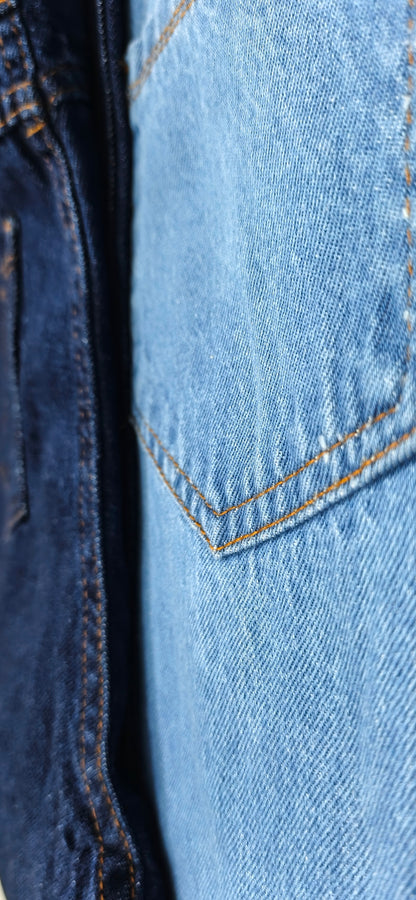 Denim Straight-Leg Jeans