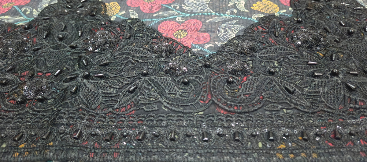 Floral Embroidered & Embellished Shirt