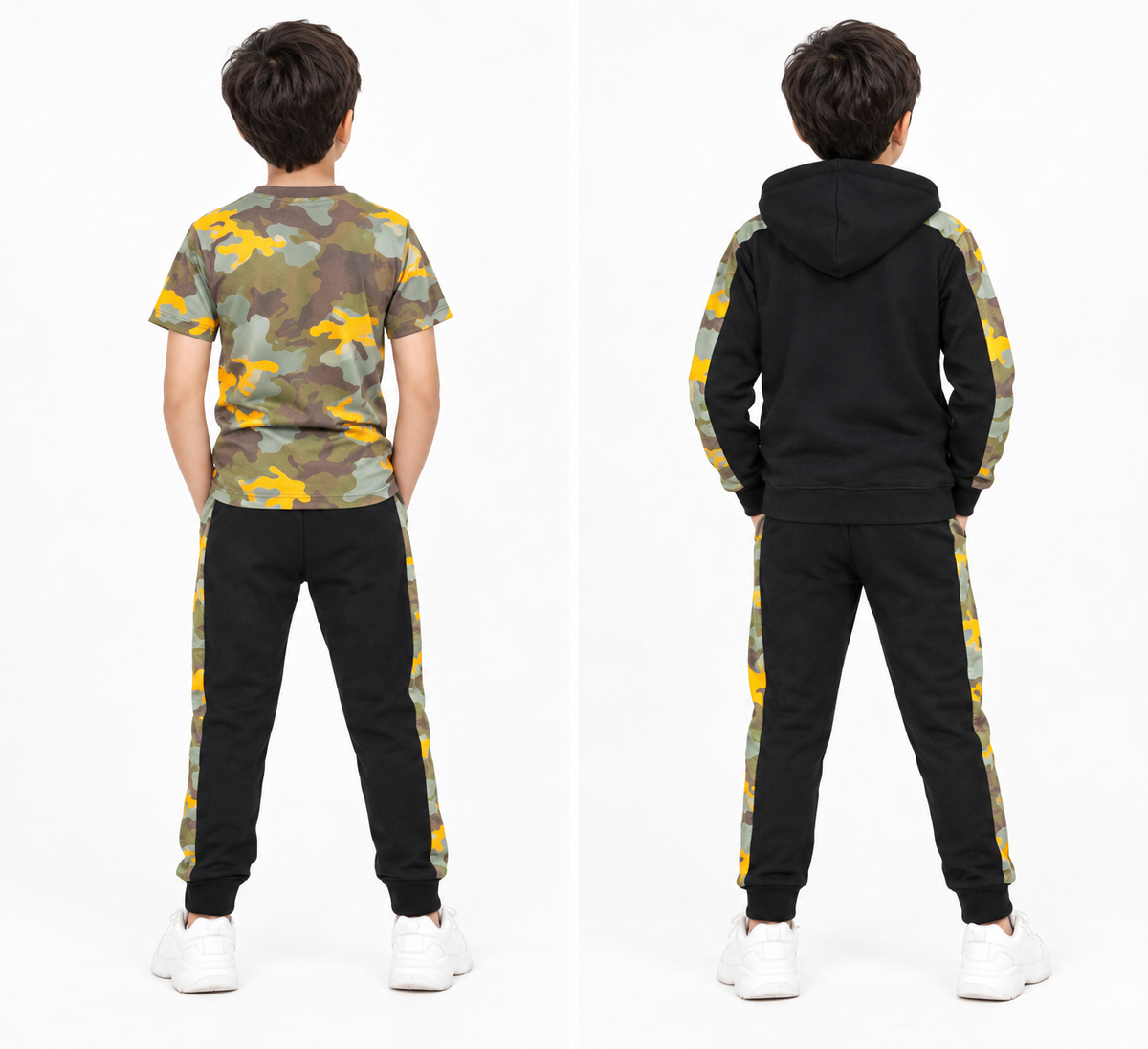 Black Orange Camo 3-Piece Set