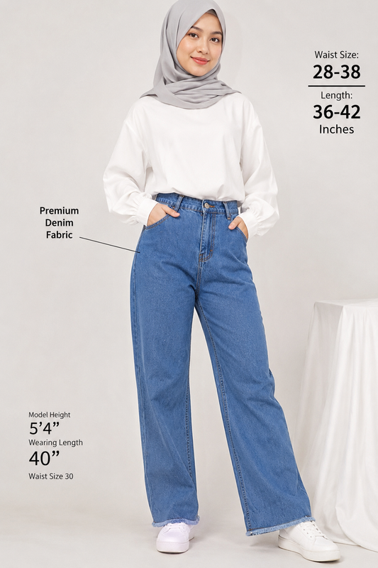 Denim Straight-Leg Jeans