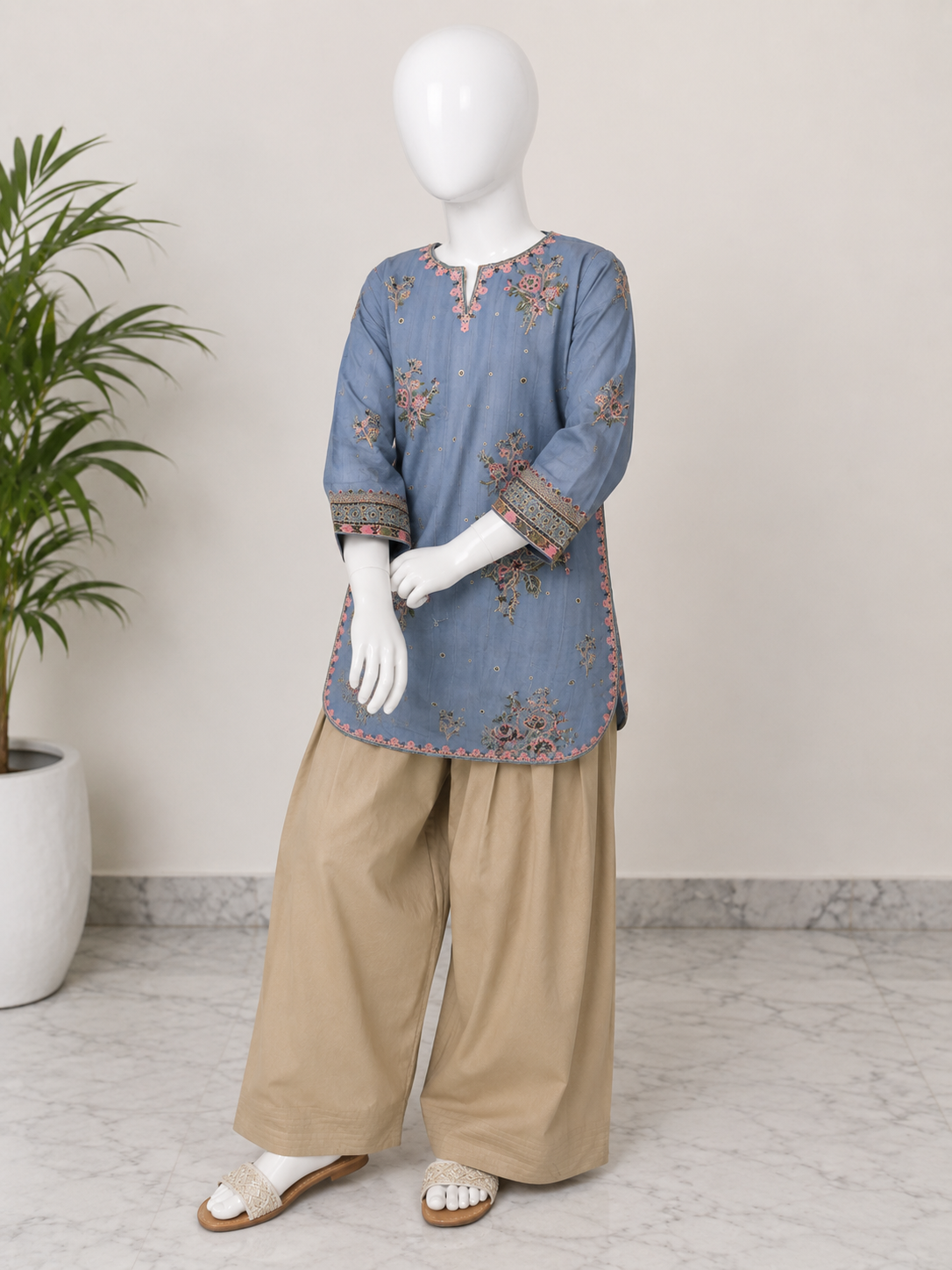 Farshi Shalwar – Wide Leg Traditional Style