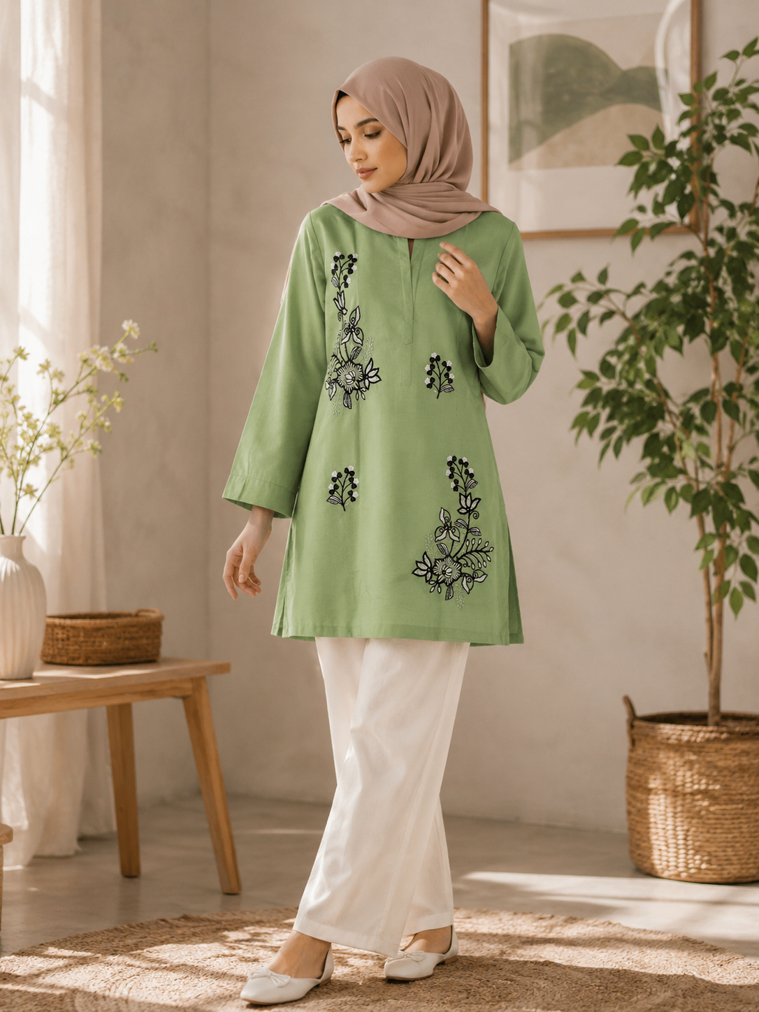 Women Embroidered Short Kurti