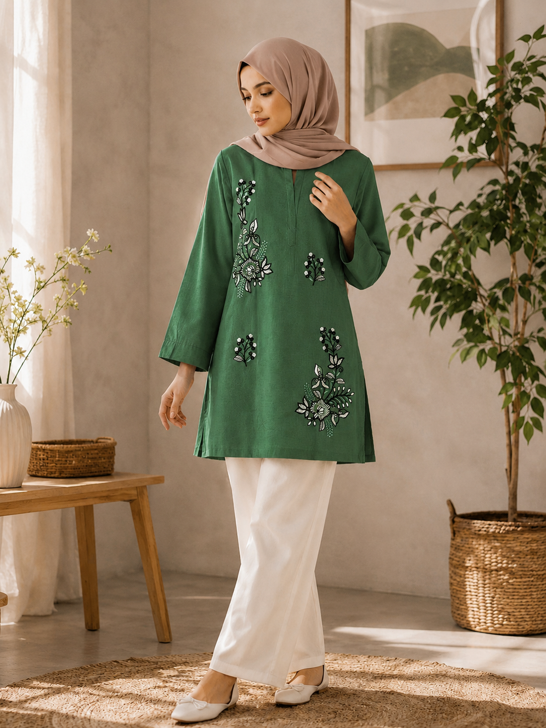 Women Embroidered Short Kurti