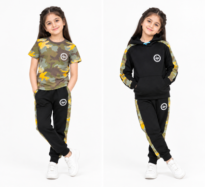 Black Orange Camo 3-Piece Set