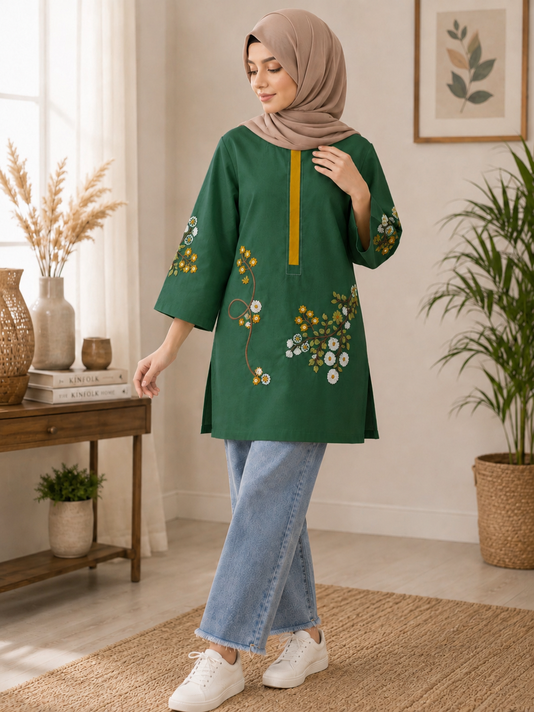 Women Embroidered Short Kurti