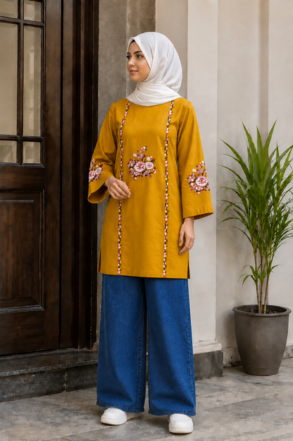 Women Embroidered Short Kurti