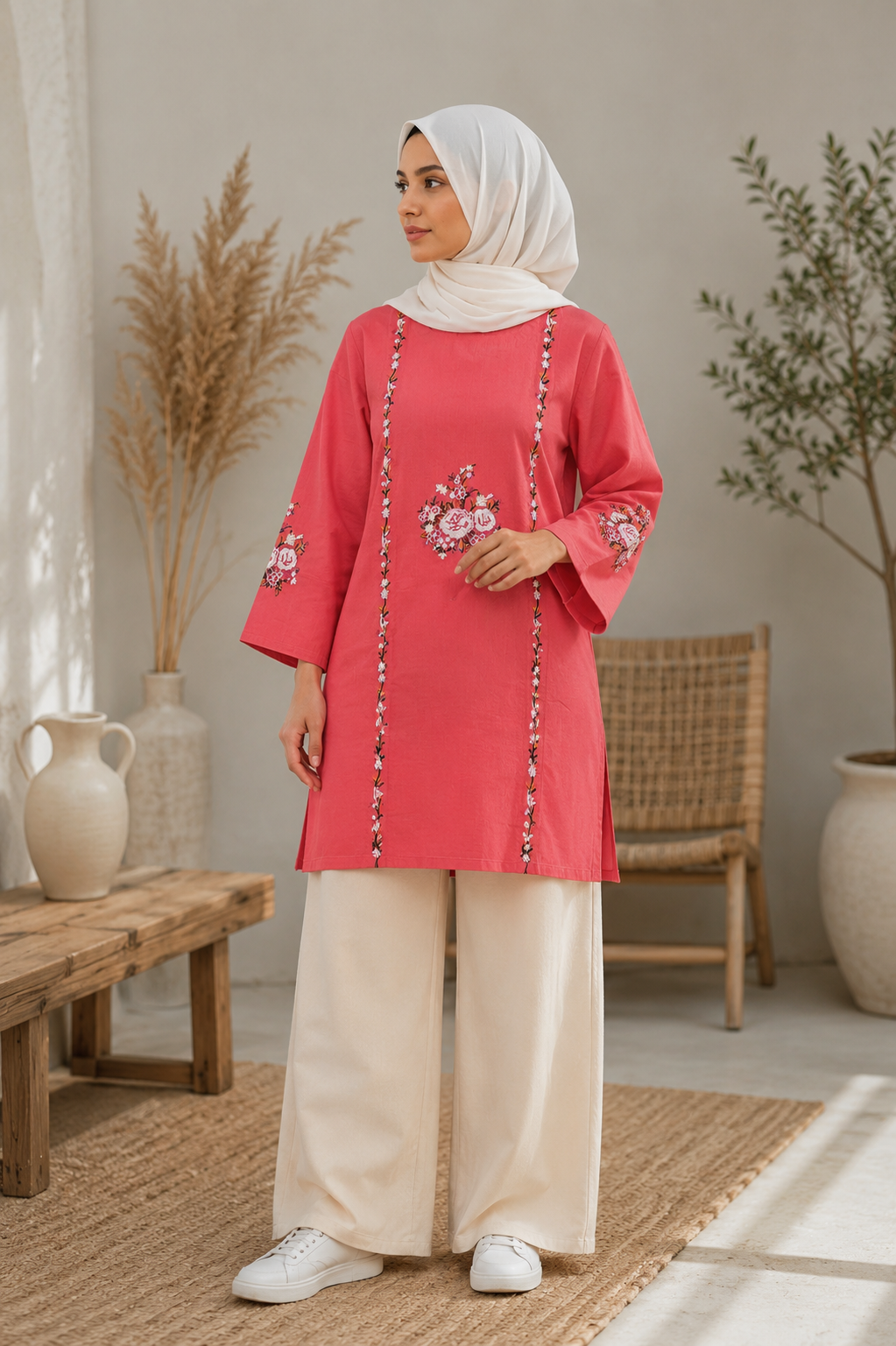 Women Embroidered Short Kurti