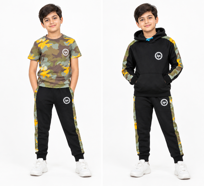 Black Orange Camo 3-Piece Set