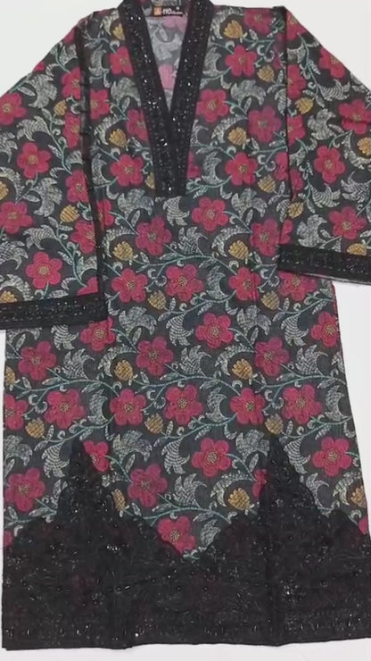 Floral Embroidered & Embellished Shirt