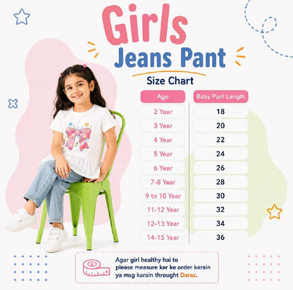 Little Girls Embroidered Jeans Pant